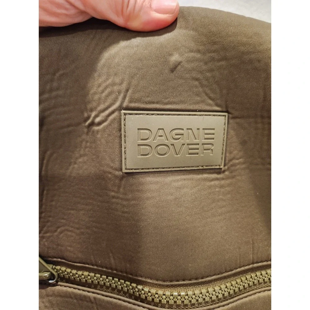 Dagne Dover Brown Neoprene‎ Backpack Travel Laptop Diaper Bag Medium  dark moss